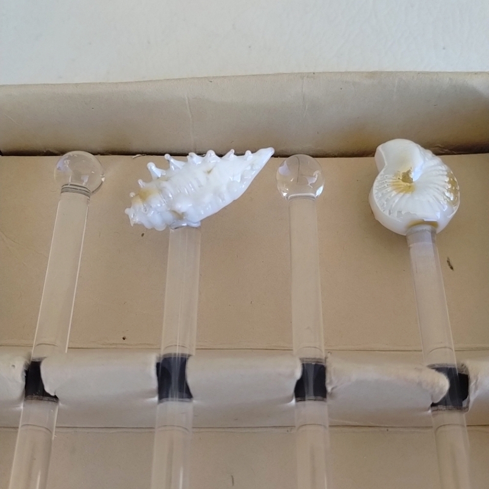 World Market Glass Shell Swizzle Sticks - Picture 5 of 13
